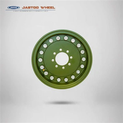 2- חתיכה 18x9.5 אינץ 'גלגלי משאית צבאית מזויפת